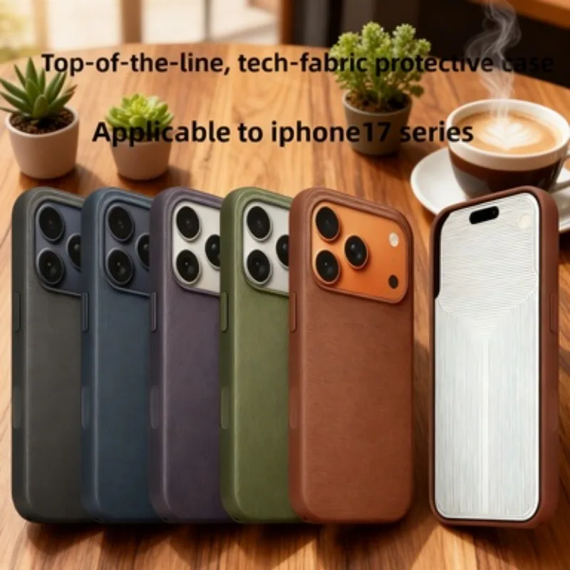 حافظة لهاتف آيفون 17 برو/17 برو ماكس بتصميم مغناطيسي، دعم شحن لاسلكي، غطاء فاخر مقاوم للصدمات للحماية الكاملة مع شعار