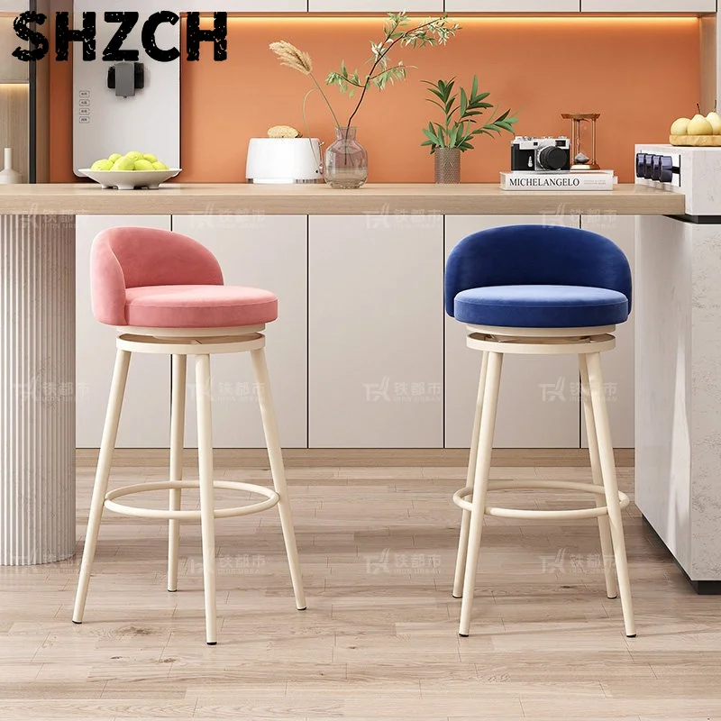 new-cream-style-wooden-bar-stools-swivel-velvet-high-back-chairs-with-cushioned-seat-home-pub-kitchen-counter-seating