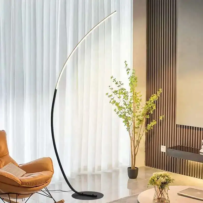 Nordic LED Corner Light  Floor Lamps Black White C Design Bedroom Floor Lights Stand Light For Dining Living Room Home Decor