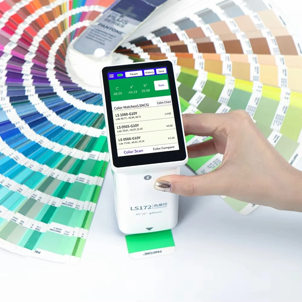 

Портативный колориметр LS172 45/0 CIElab для измерения цвета RAL/Panton, цифровой лабораторный колориметр для печати