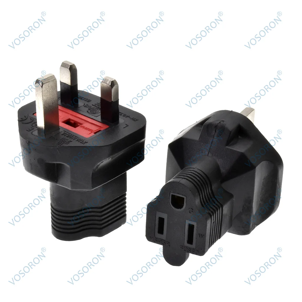 أمريكا نيما 5-15R مآخذ إلى الاتحاد الأوروبي/المملكة المتحدة/الاتحاد الأفريقي/IT/BR/IN/BR/IEC 3 دبوس محول القابس السفر محول التيار الكهربائي موصل #4