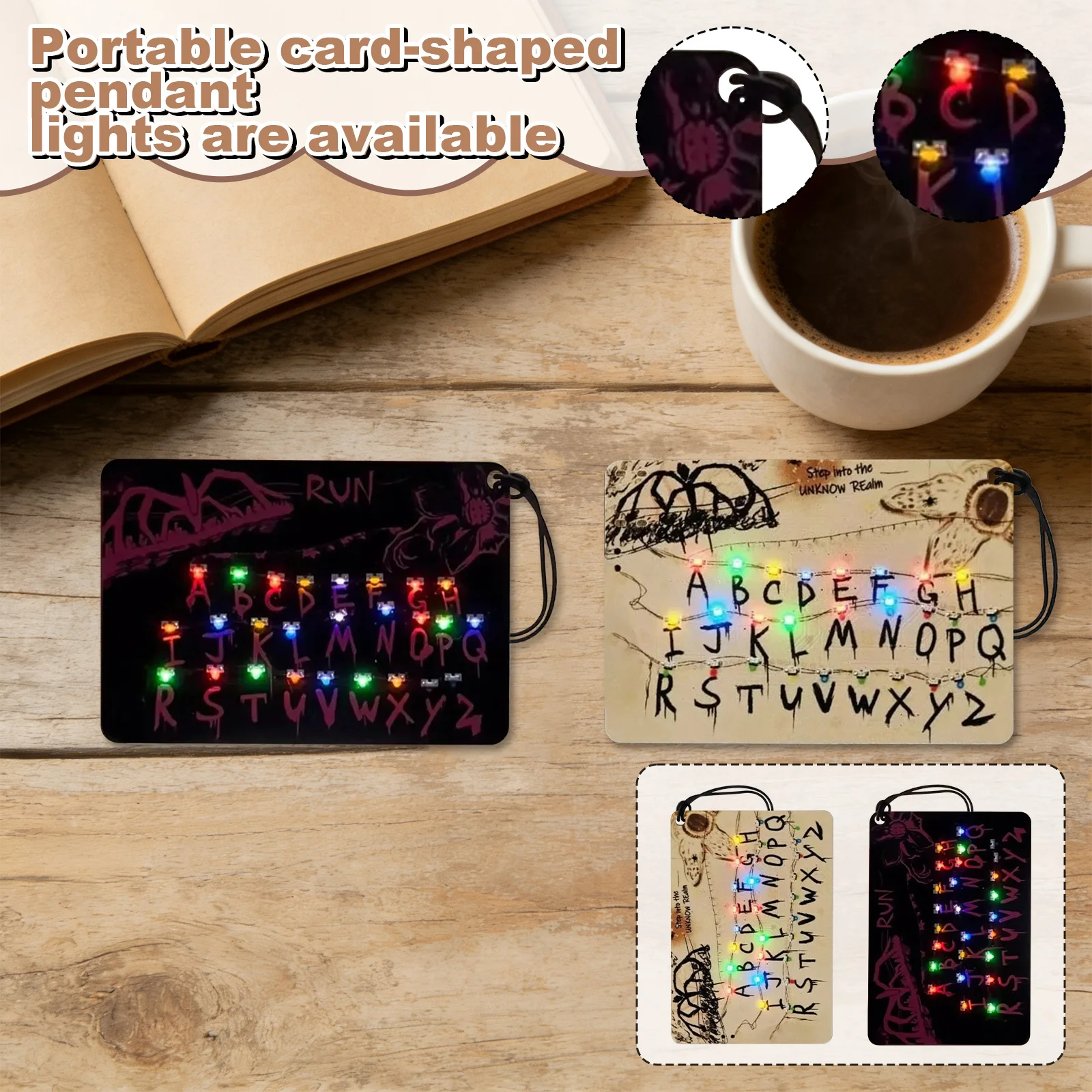 

LED Glow Card with Upside Down - A Unique, Multi-Use Car Accessory & Keychain that Instantly Shows Your Fandom, Ready to Gift a