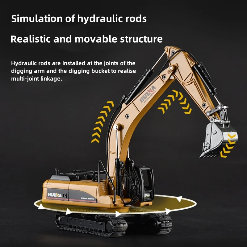 1:50 Koparka Samochód zrzutowy Ciężarówka gąsienicowa Alloy Bulldozer Samochód budowlany Ciągnik Zabawka Metalowy model Pojazd dla dzieci Prezenty Chłopiec Zabawki