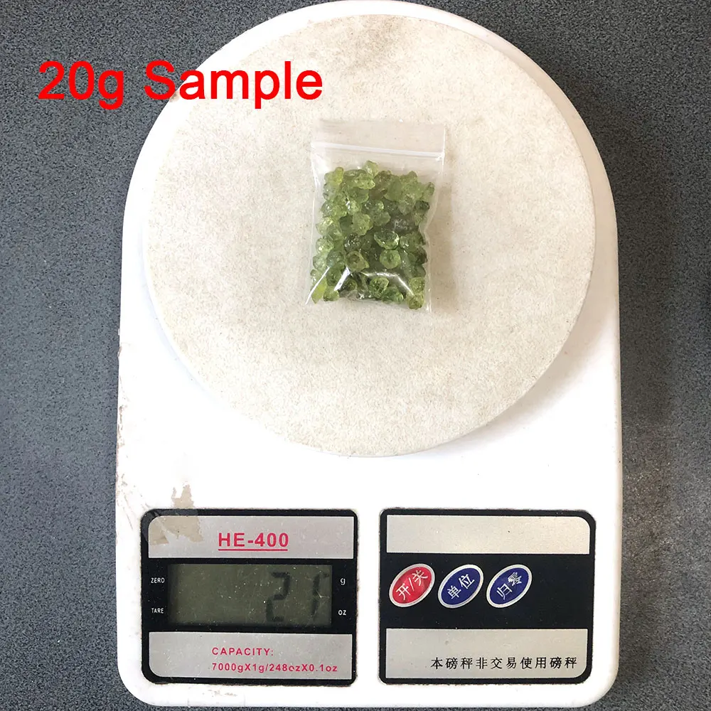 20g/Pack Natural Peridot Olivine Quartz Crystals Raw Stone Chips Gravel Gemstone Home Decoration Aquarium Fengshui Healing Reiki