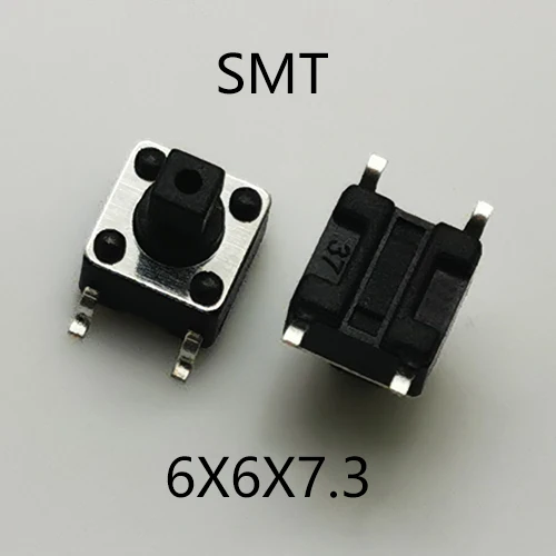 50Sets 6X6x7.3 Adding Caps H=8.5/8.7/9.8mm 4Pin DIP SMT Momentary Tact Button Tactical Keyboard Mini Push Button Press Button