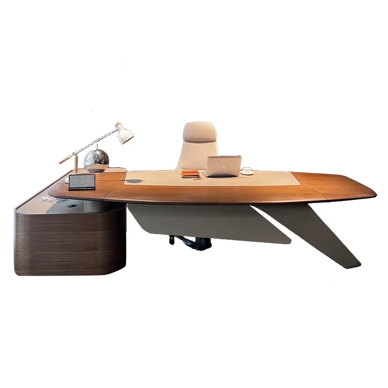 New Chinese style luxury office desk with drawers, walnut game desk, portable study, office furniture