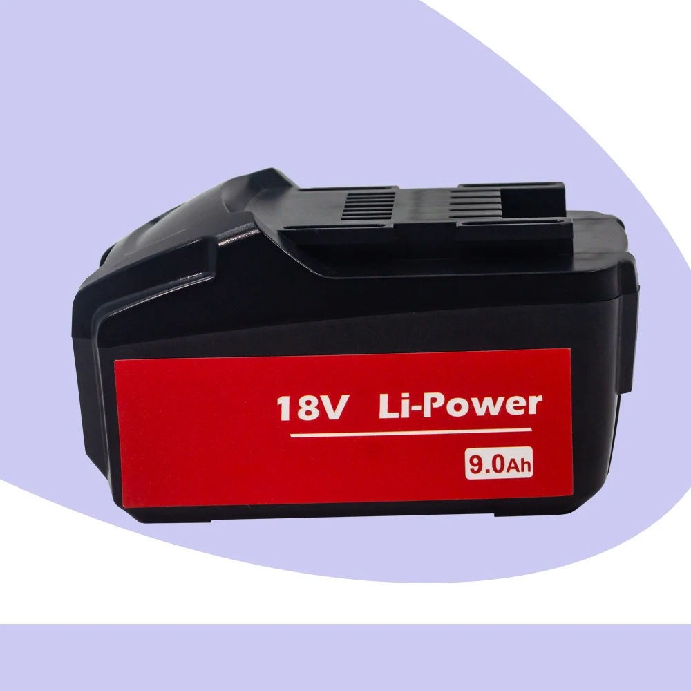 New 18 Volt 9.0Ah Lithium-Ion Akkupack Battery for Metabo 18V 9000mAh Cordless Power Tools for Li-Power Battery