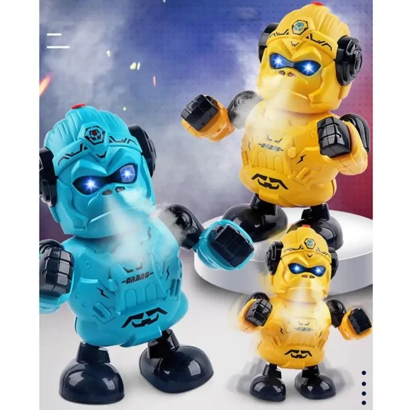 Electric Robot Spray Gorilla Toys Multi Function King Kong Robot Dance, Atomizing Decor Robots Model Toy