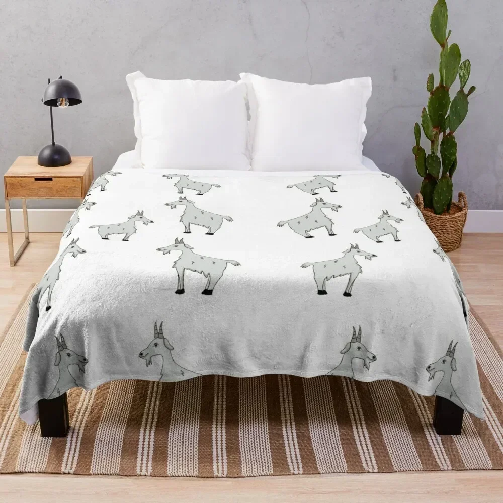 

Goat pattern Throw Blanket Spring Fall Cozy Throw Blanket for Couch