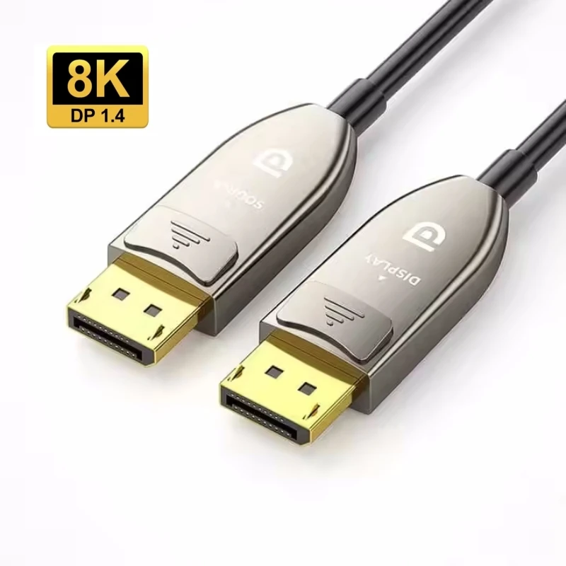 

Оптоволоконный кабель DP 1.4 AOC Кабель DisplayPort 1.4 8K@60Hz 4K@144Hz HBR3 32,4 Гбит/с Порт дисплея Оптический 100 м для HDTV RTX 4090