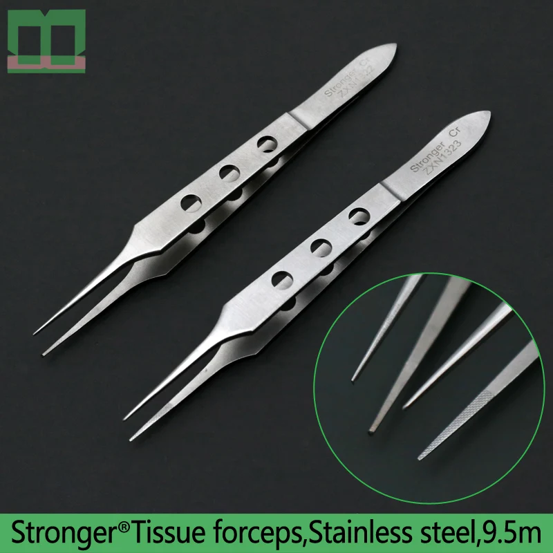 

Surgical scissors straight with no teeth 9.5cm straight toothed tissue forceps stainless steel ophthalmic instruments