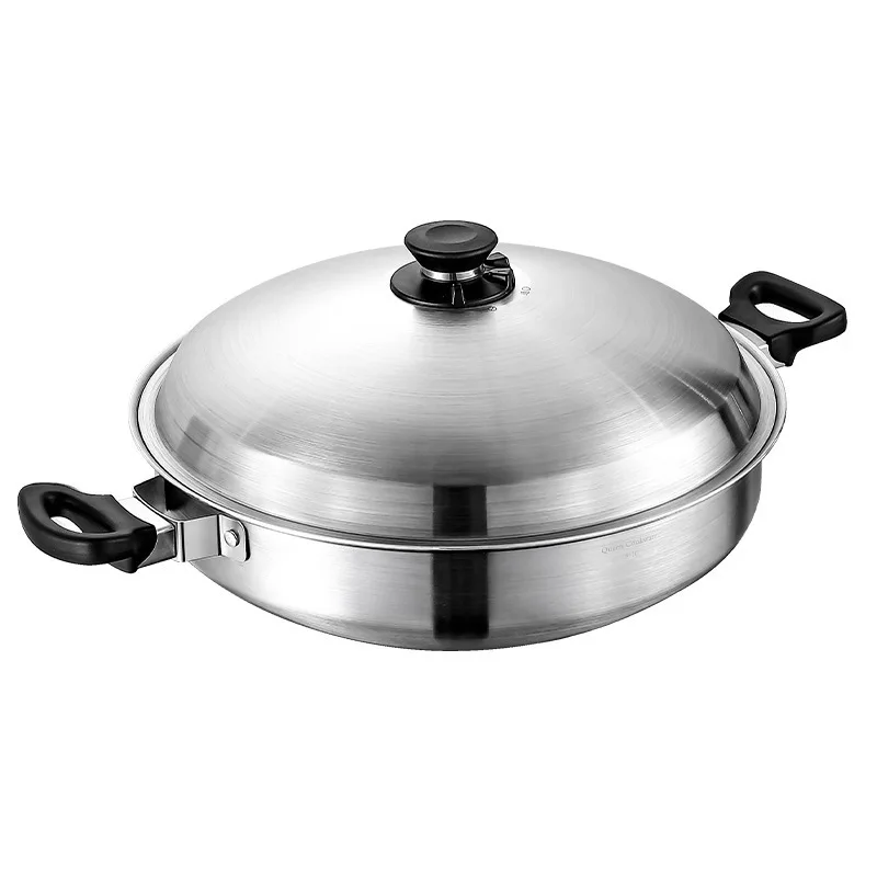 

Stainless steel, anhydrous mandarin duck hot pot, Chinese style, household composite multi-layer bottom frying pan