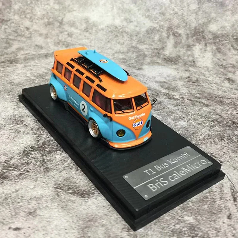 BSC 1:64 T1 Bus vehículo fundido a presión, modelo de autobús, colección de coches, Colección Gulf Verson