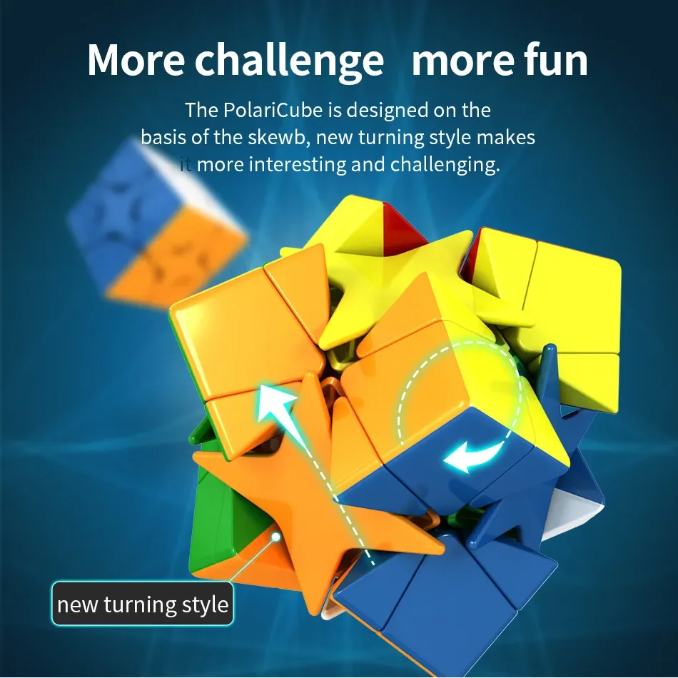 MoYu Polaris Cube MoYu Meilong Polaris Cube Stickerless Mofangjiaoshi Magic Puzzle Cube Cubing Classroom Educational Toy