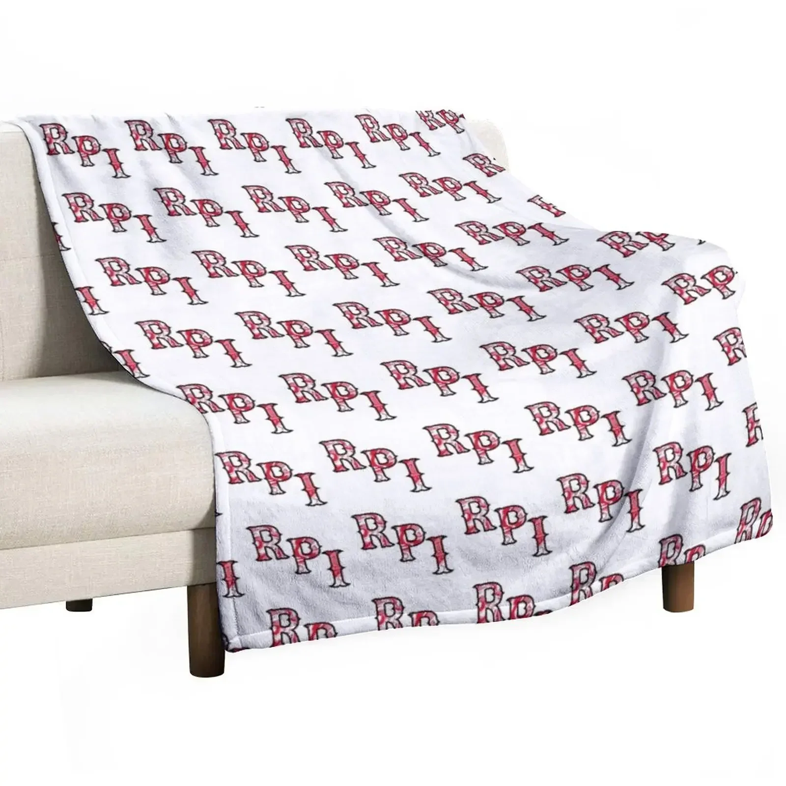 

RPI logo Throw Blanket Custom Tourist Sofas Bed covers Blankets