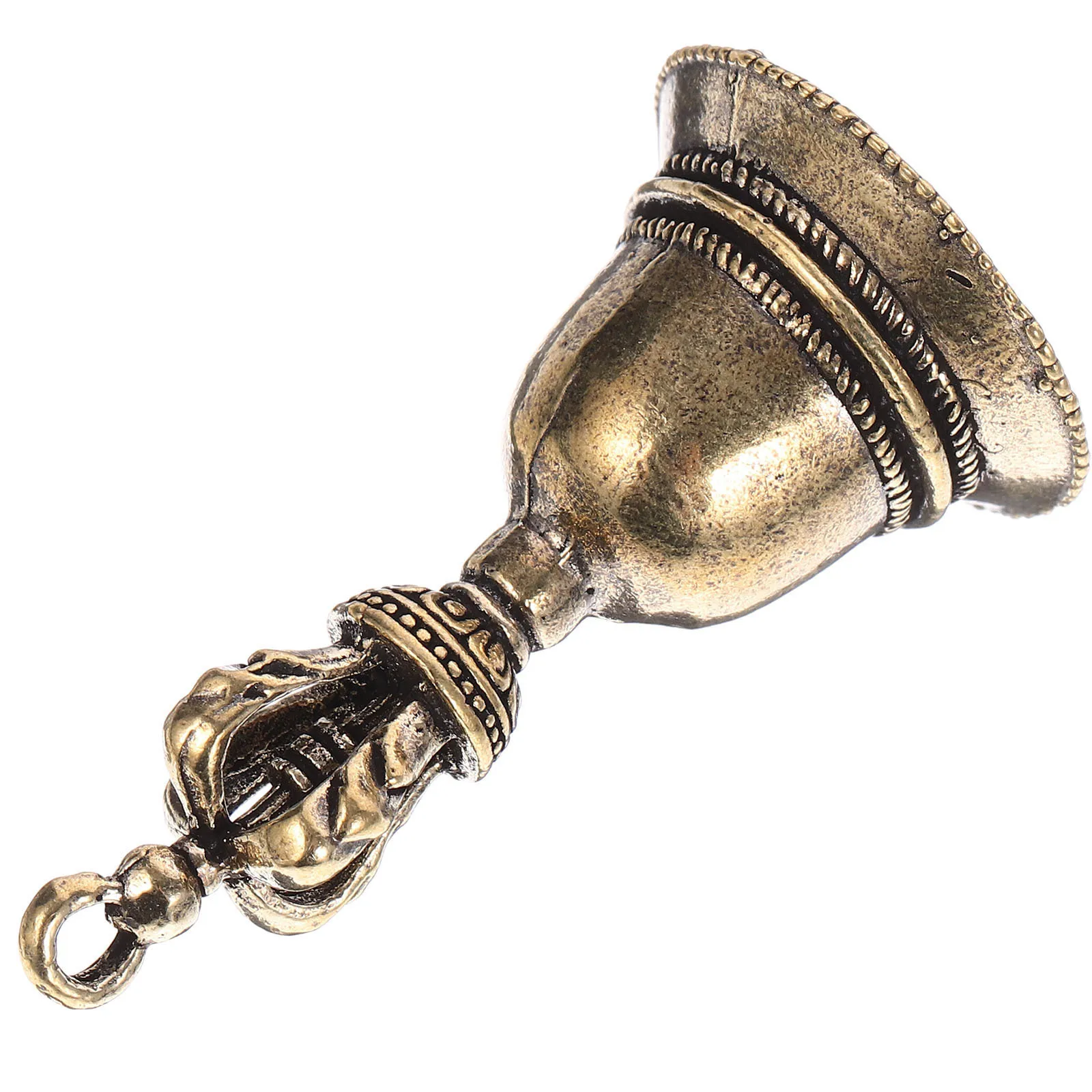 

Hand Crank Copper Bell Vintage Loud Clear Sound Desktop Ornament For Home Hotel Store Restaurant Party Teaching Equipment