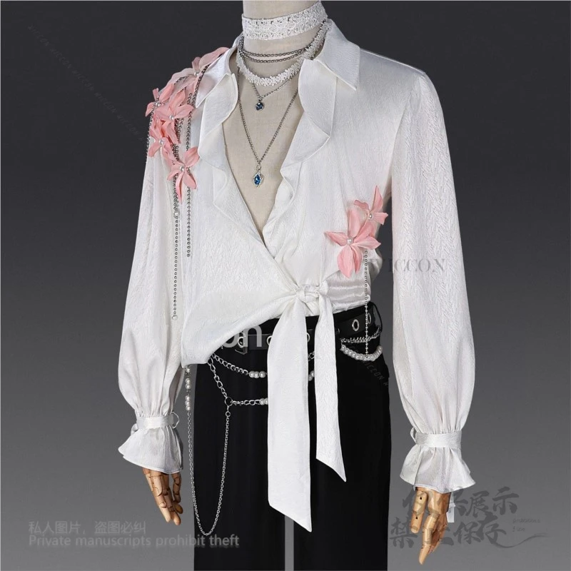 Caleb/Xavier/Zayne/Sylus 코스프레 의상 게임 사랑과 Deepspace 봄과 꽃 셔츠 복장 파티 롤 플레잉 루즈 탑 슈트