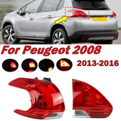 For Peugeot 2008 2013 2014 2015 2016 Car Rear Tail Light Turn Signal Warning Brake Lamp Inside Outside Auto Taillight Assembly