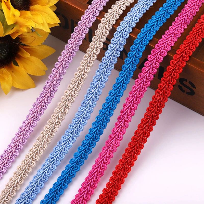 

12mm Eco-Friendly Colorful Polyester Herringbone Centipede Lace Ribbon For Clothing Decoration DIY Sewing Accessories