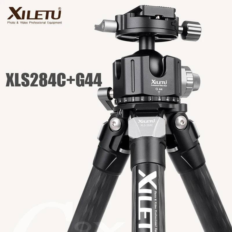 XILETU  XLS284C-G44   professional Tripod portable non-axia low-gravity holder carbon fiber Tripod