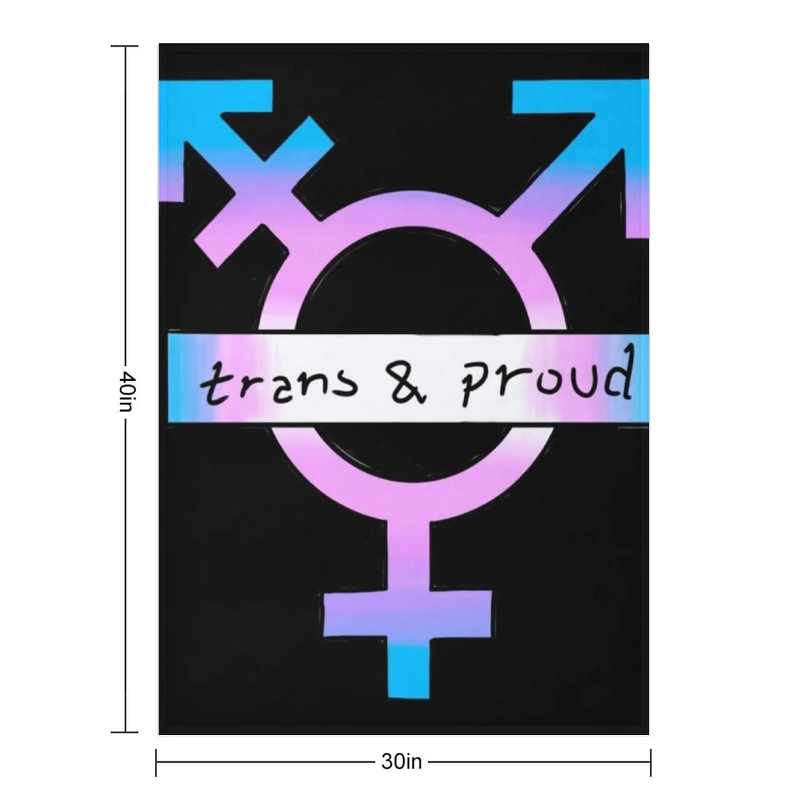 Trans and Proud Transgender Symbol Throw Blanket Bed Thermal Fashion Sofas Quilt Blankets