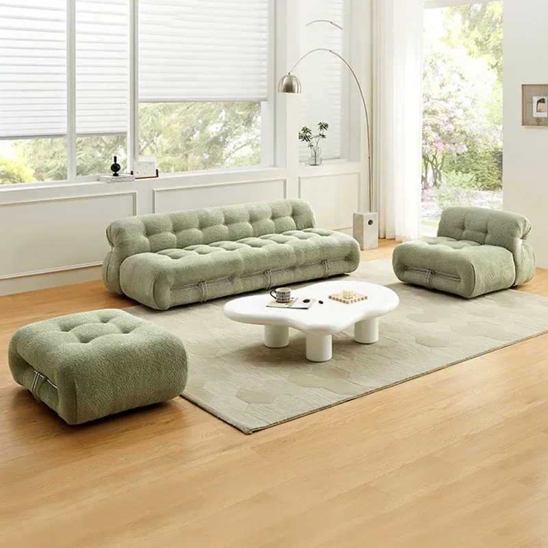 Sofá reclinable de estilo nórdico para el hogar, mueble de salón moderno, color verde, personalizado, Italiano, para lectura