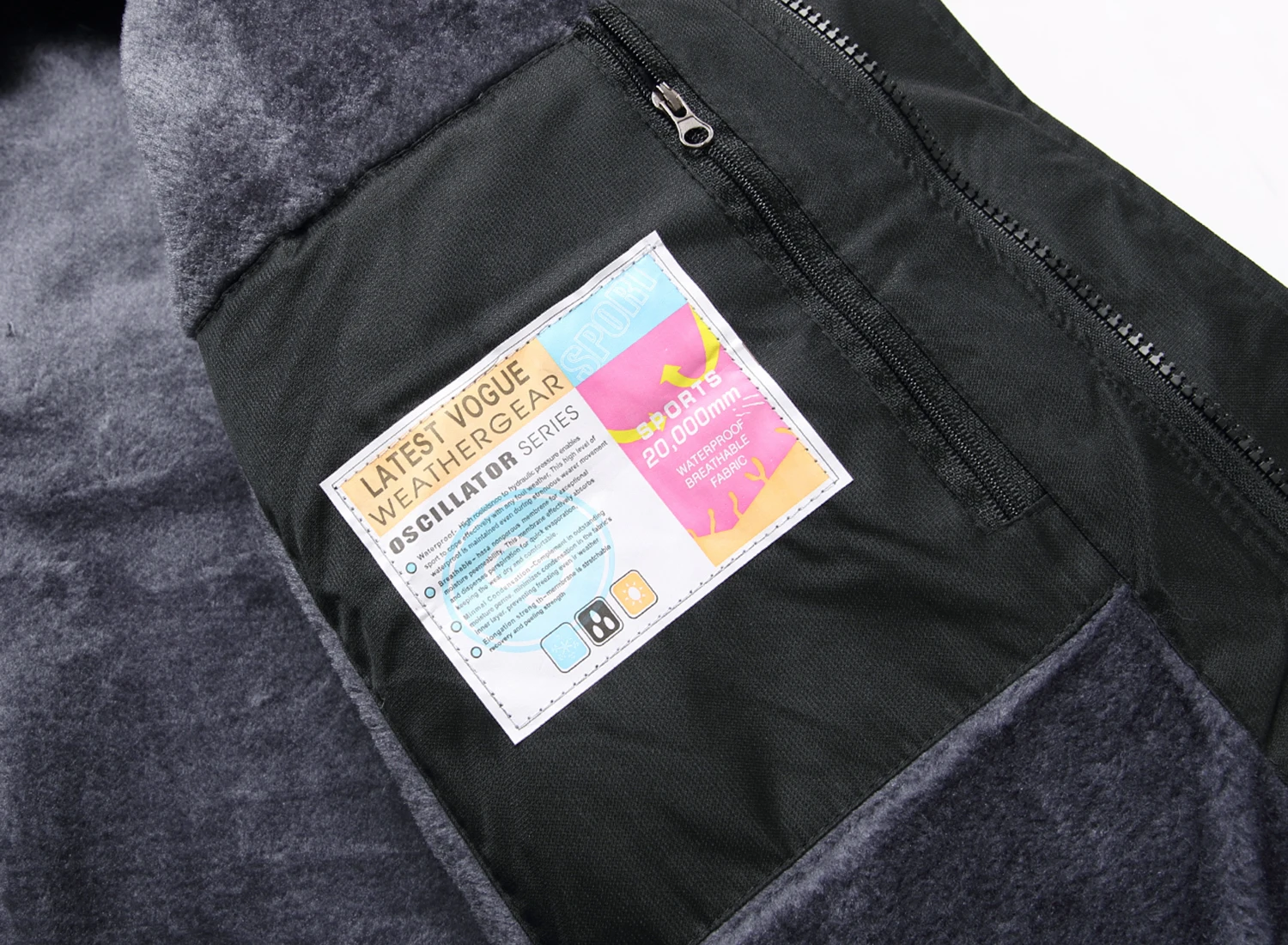 سترة صوفية خارجية للرجال مقاومة للرياح ومقاومة للماء معطف تزلج دافئ مبطن بالصوف للمشي لمسافات طويلة #4