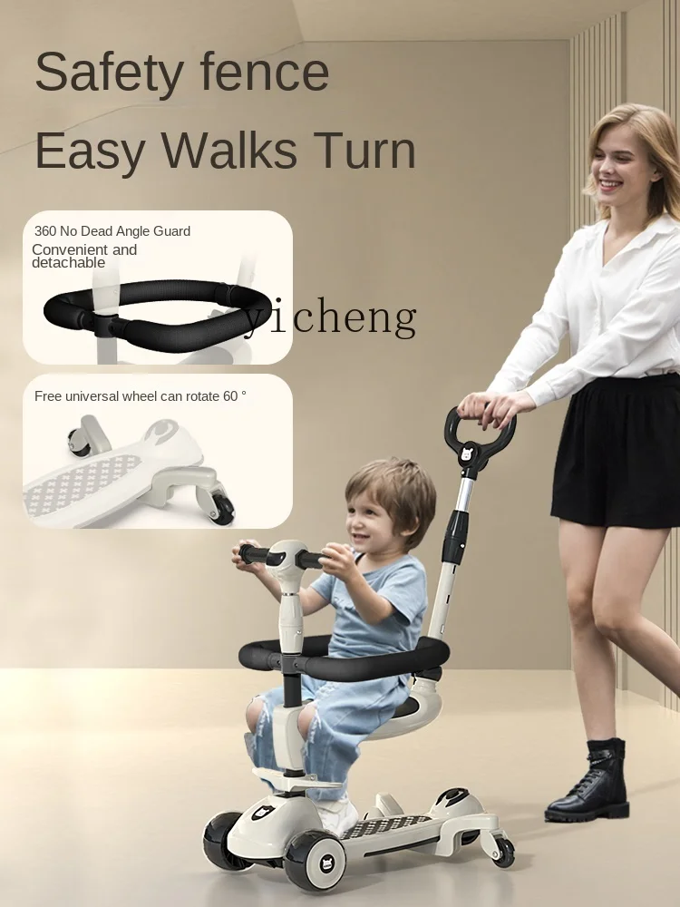 XL Scooter for Children and Kids Baby Female Pedal Walker Car Three-in-One