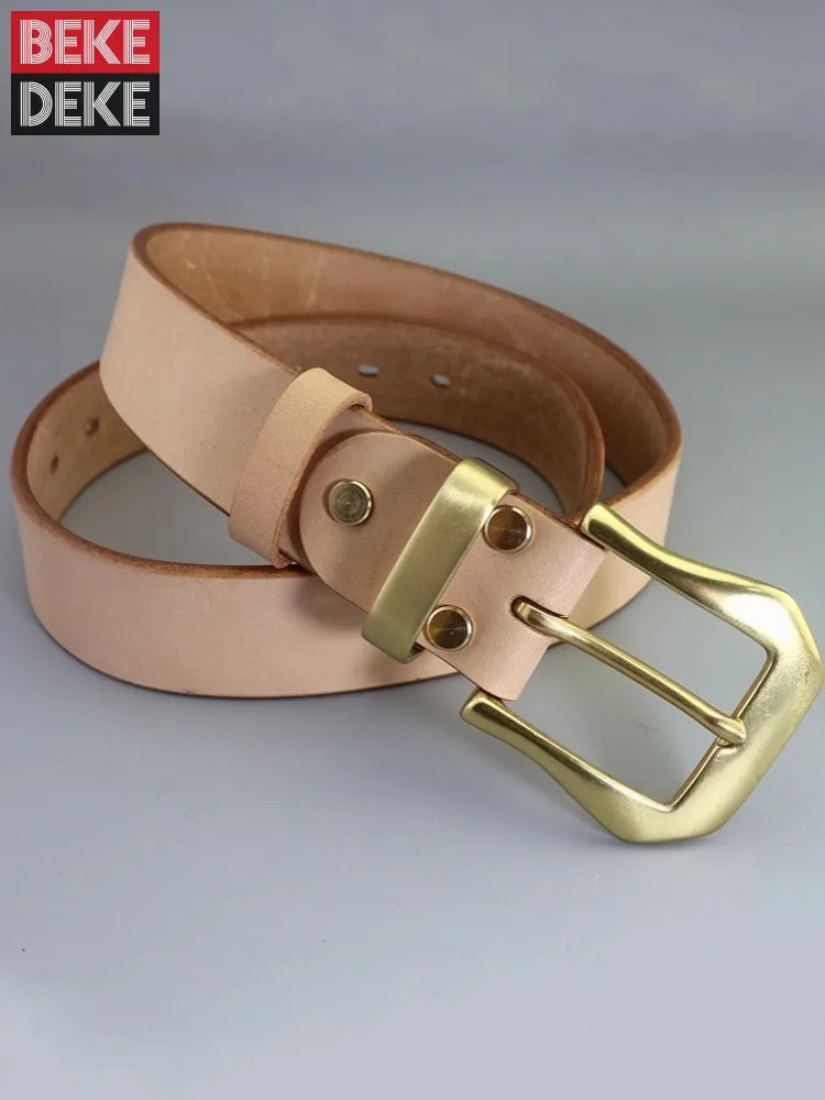 

Мужской ремень ручной работы из натуральной яловой кожи, латунный ремень с пряжкой, винтажный ремень для брюк, длина 145 см