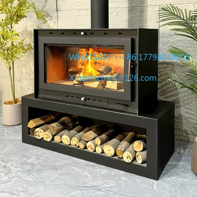 

Customizable real fire fireplace Wood burning heating stove Home living room Modern minimalist fireplace