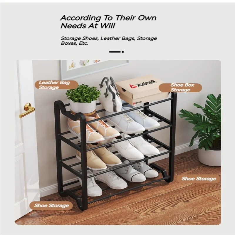 

Shoe Rack Household Shoe Rack New Doorway Simple Multi-layer Shoe Cabinet Indoor Balcony Economical Storage Simple and Practical