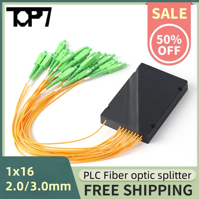 

PLC Fiber Optic Splitter, 1x16, 2.0/3.0mm, Single Mode, SC/APC Connector Single Mode New