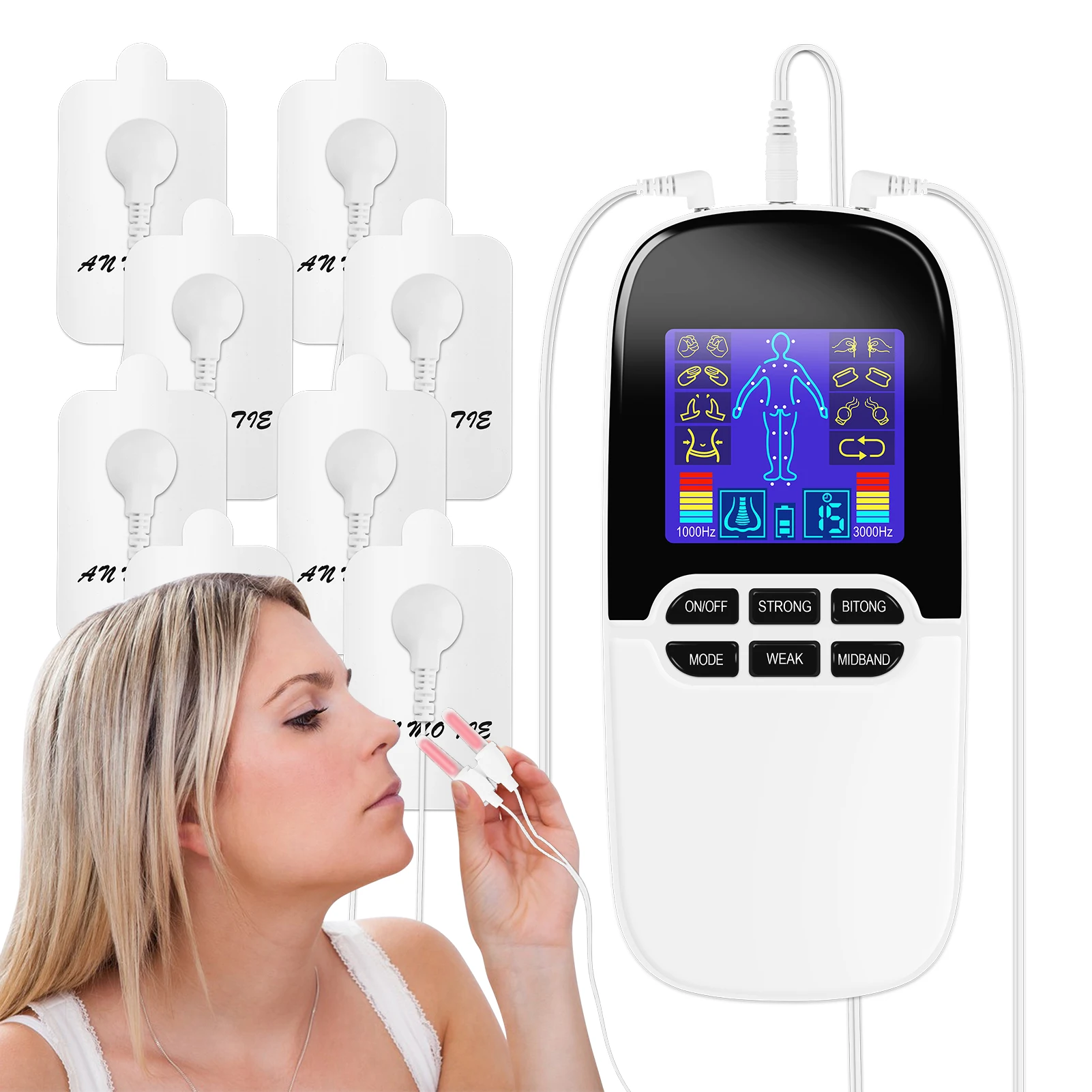 USB Аккумуляторный стимулятор для мышц, электрический массажер, электронный стимулятор