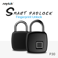 P30 USB Rechargeable Keyless Smart Lock Biometric Fingerprint and APP Support Unlocking Padlock for House Doors