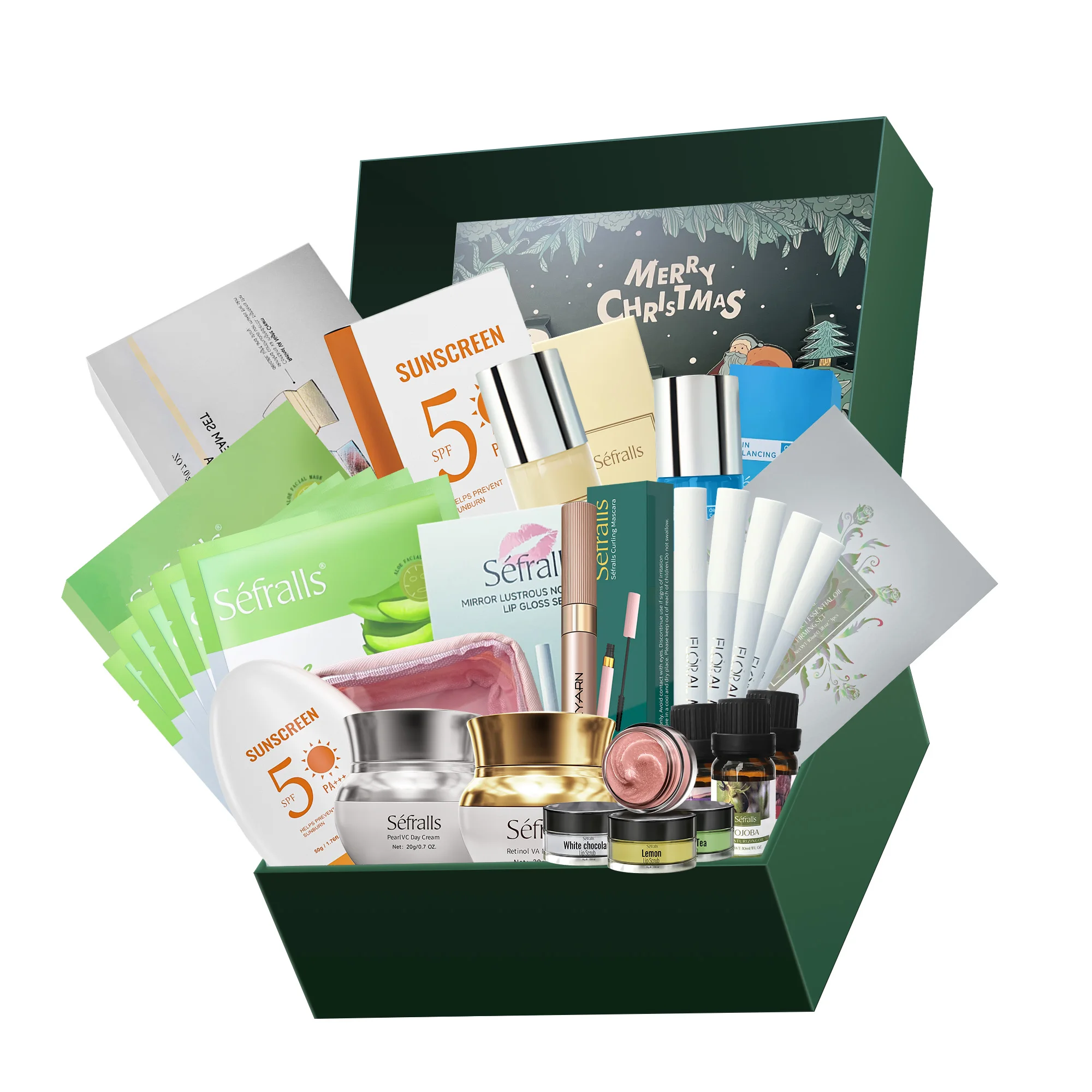 Séfralls New Year Super Gift Bag 23pcs/set gifts for family and friends makeup and skin care product sets 2025 Skincare gift box