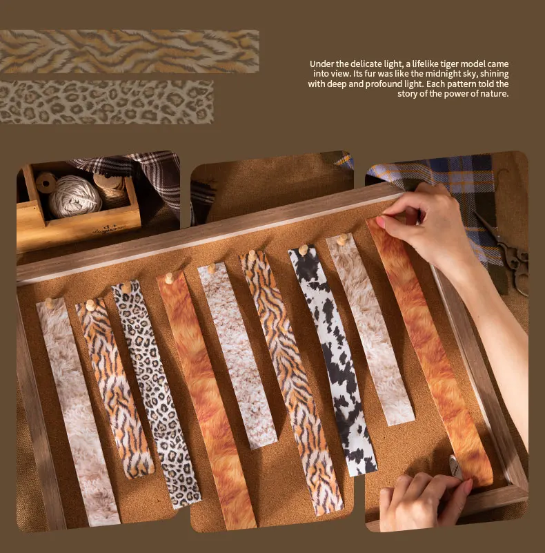 Journal GO 3cmx2m Vintage Tierhaarband Das Gefühl von Weichheit DIY Journal Collage Scrapbook Dekorationsmaterial – Detail 9
