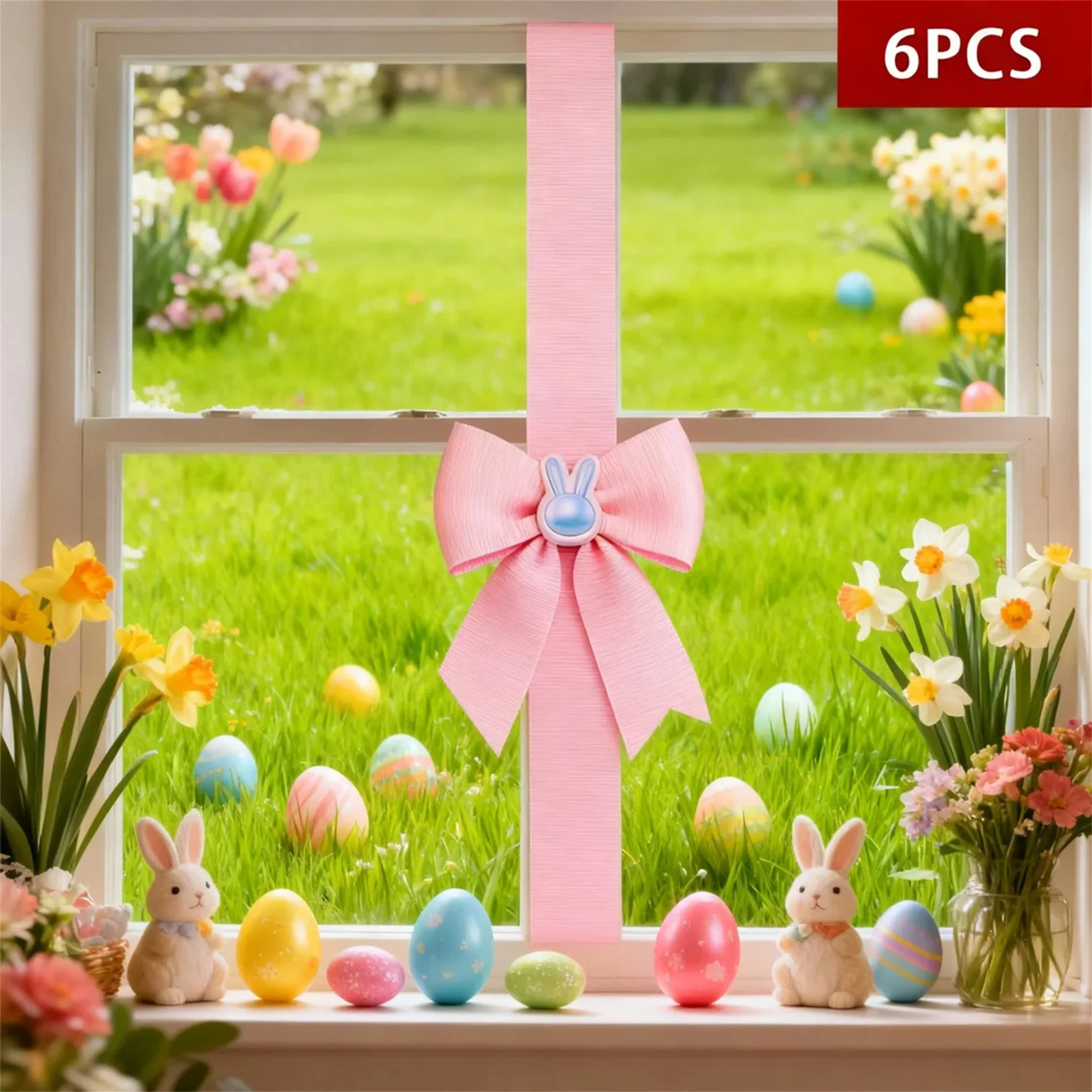 

Пасхальный венок с разноцветными яйцами и цветами для украшения входной двери, аксессуар для декора дома на весенние праздники и вечеринки