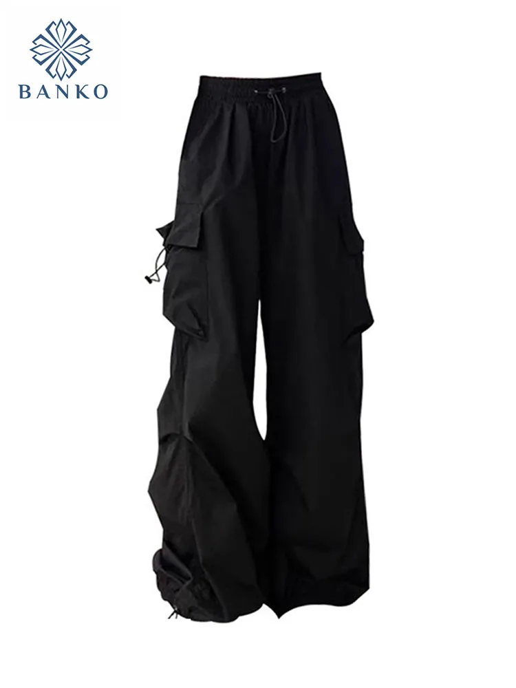 

Japanese Streetwear Baggy Pockets Cargo Pants Casual Streetwear High Quality Full Length Trousers 2000s Aesthetic Hiphop Gothic