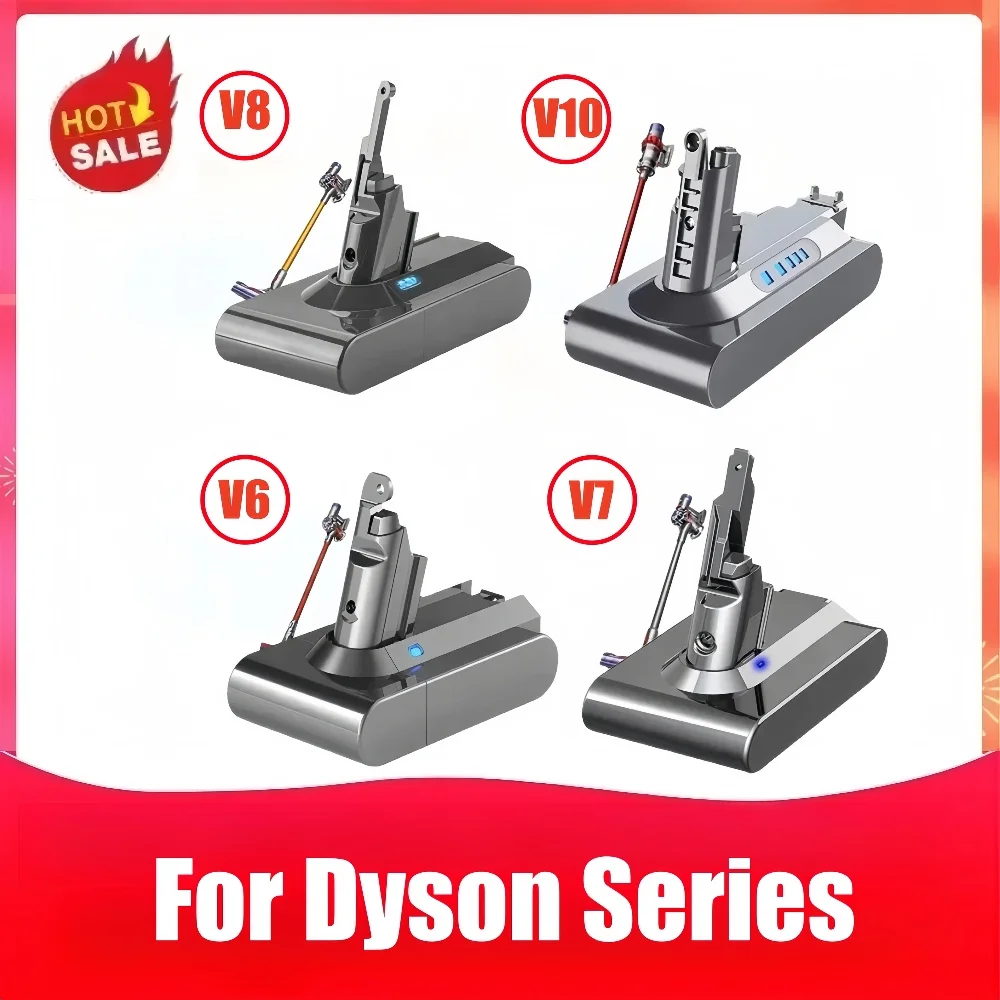 مكنسة كهربائية بطارية قابلة للشحن لسلسلة دايسون V6 V7 V8 DC58 SV07 SV09 SV10 SV11 SV12 المطلق رقيق الحيوان برو Bateria