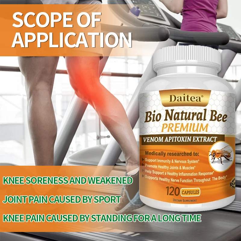 O suplemento de extrato de abelha bio natural promove a saúde das articulações, dos nervos e dos músculos e alivia a inflamação, apoia o sistema imunológico