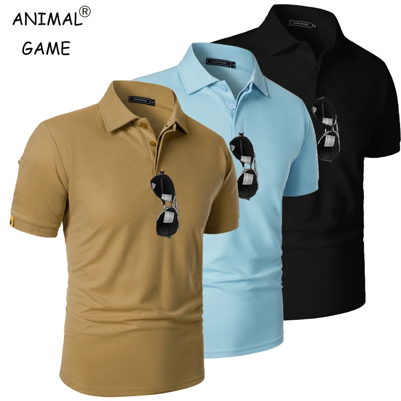 New Mens Short Sleeve T Shirt Sports Tennis Polo Shirt Summer Oversized Breatha…