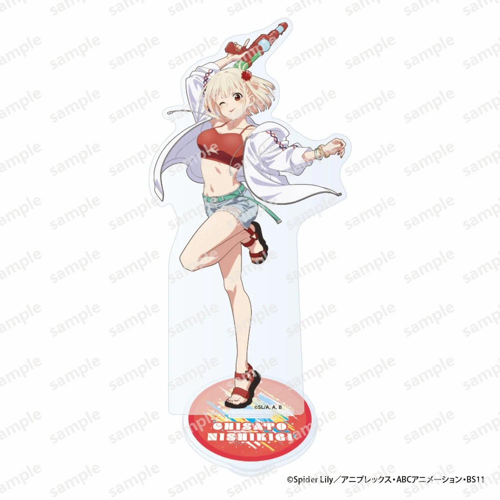 Japan Hot Anime Lycoris Recoil Figures Nishikigi Chisato Takina Inoue Cosplay Acrylic Stand Model Plate Desk Decor Standing Sign