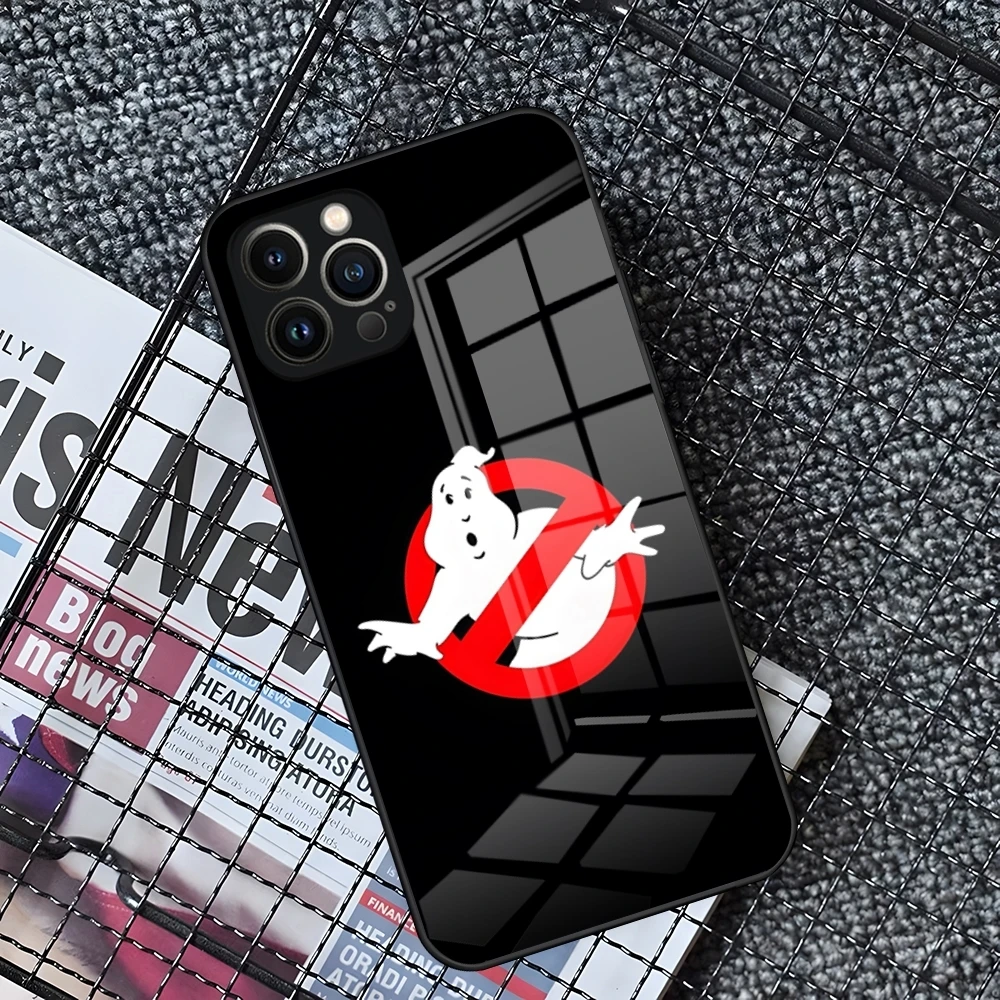 Movie-G-Ghostbusters Phone Case for iPhone  16 15 14 Pro 11 13 12 Mini XS XR Max 6 8 7 Plus SE Glass luxury Design Cove