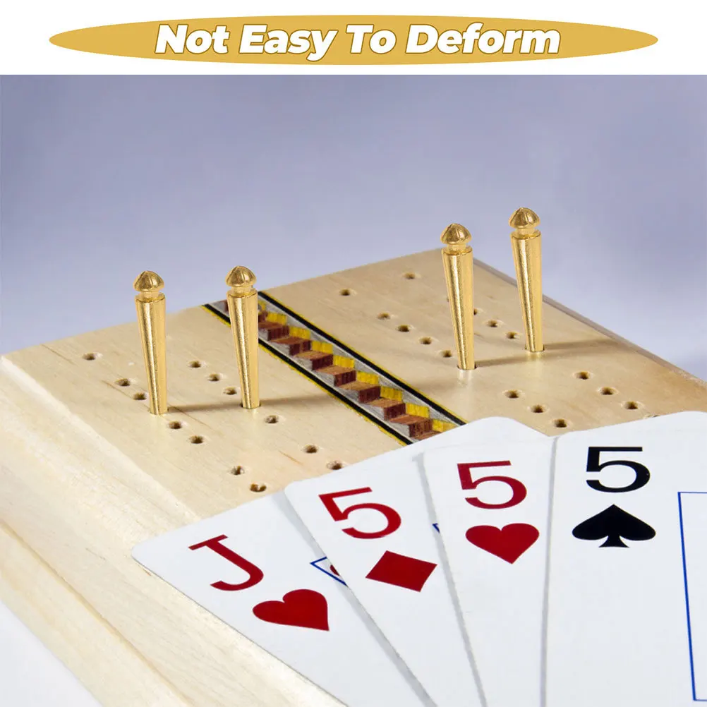 Pinos de metal para quadro de cribbage, 50 peças, durável, longo, estacas de pontuação, adequado para viagens, casa, família, jogos de tabuleiro tradicionais, acessórios