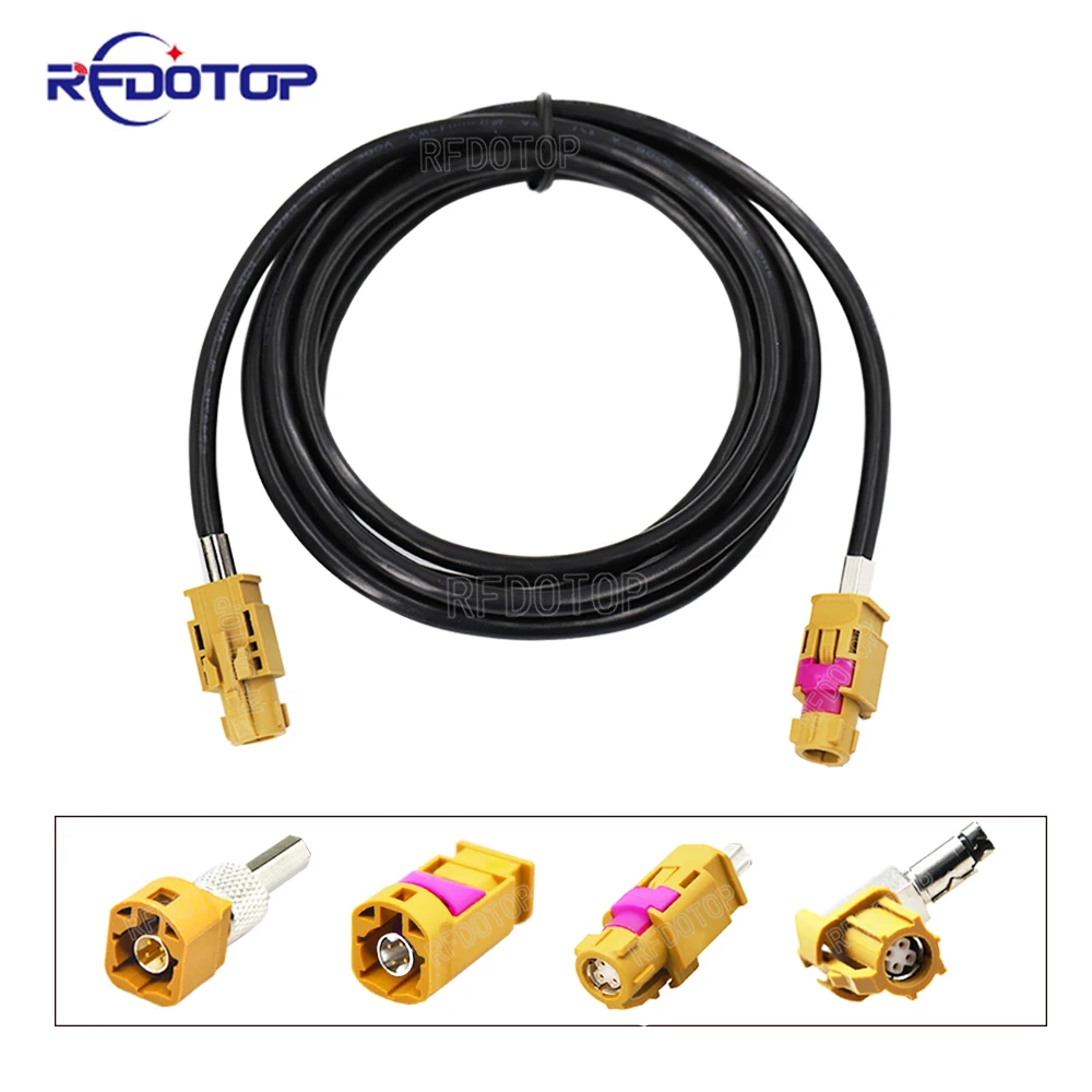 New HSD LVDS Cable USB Electric Code K Type 4Pin HSD Male to Female Jack Connector 535 4-Cores Cable for Benz BMW Audi Tesla VW