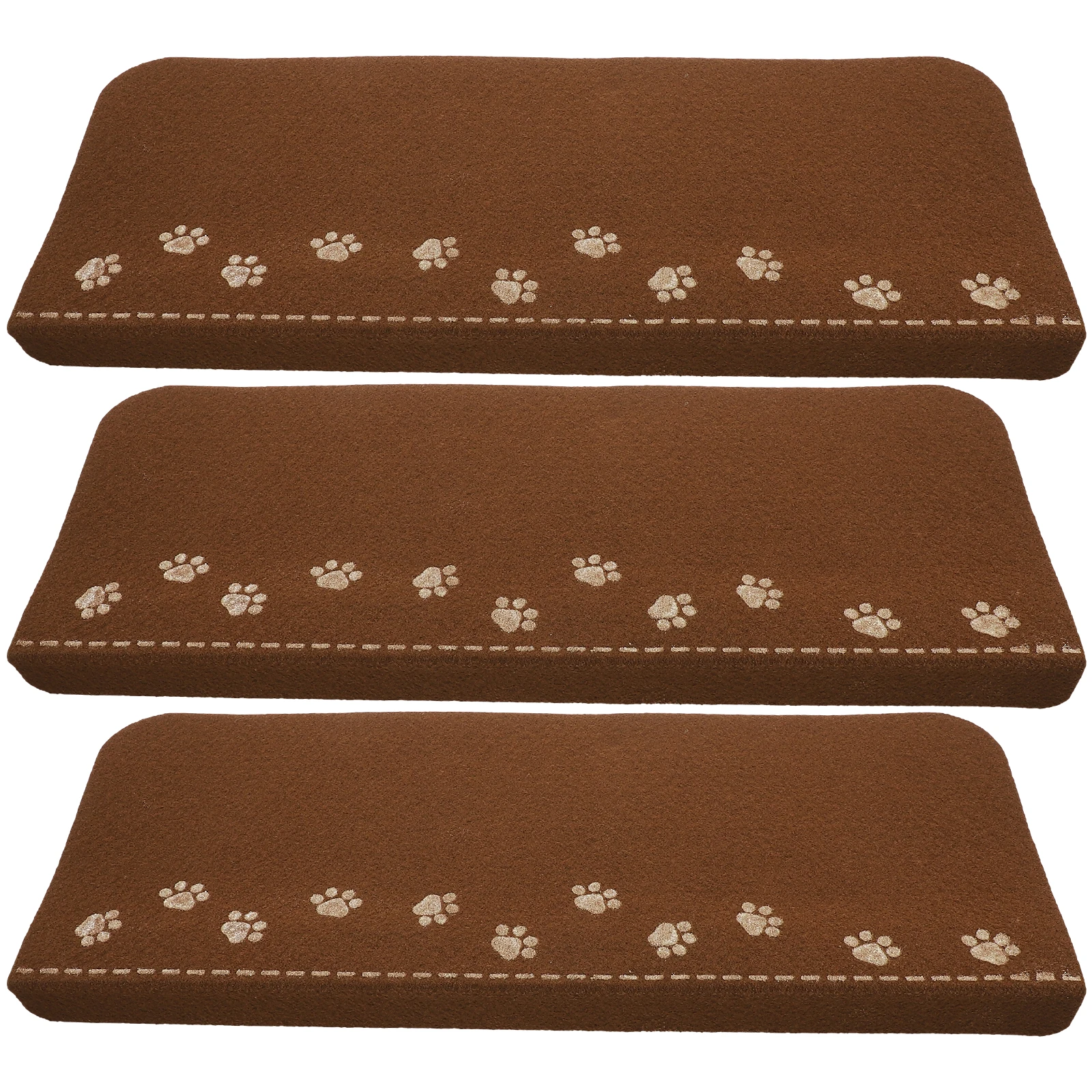 

3 Pcs Mat Non Slip Back Felt Tread Pad Safety Stair Treads Kids Pets Anti Slip Mats Easy Clean Reusable Comfortable