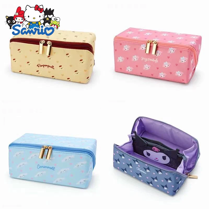 Imagem -06 - Cartoon Mezanino Lápis Case Ins Japonês Bonito Kuromi Cinnamoroll Minha Melody Lápis Caixa de Papelaria de Grande Capacidade Atacado