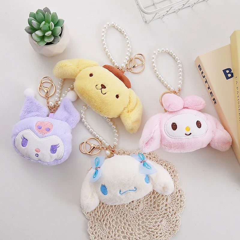 

Sanrio Melody Kuromi Plush Keychain Cute Cinnamoroll Couple Gift Girl Bag Pendant