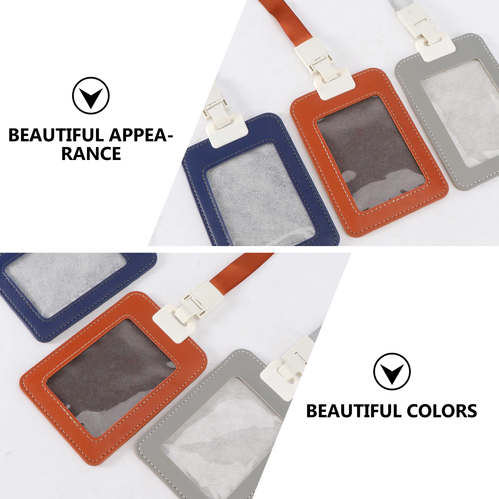 

3pcs ID Case Card ganizer Clear Window Holder Office Vertical Id Holder Pass Pouch Work Permit Pouch
