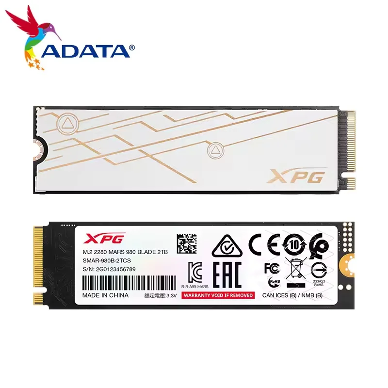 العلامة التجارية الجديدة ADATA XPG MARS 980 BLADE BLADE 4TB 2TB 1TB Gen5 x4 M.2 2280 محرك الحالة الصلبة SSD Max 14000Mb/s للكمبيوتر PS5 SSD